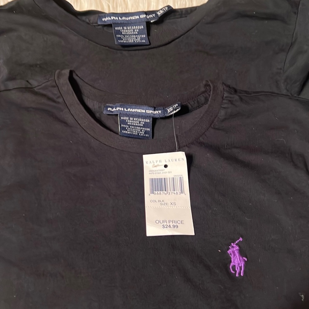 Tee shirt size xs brand Ralph Lauren color black new